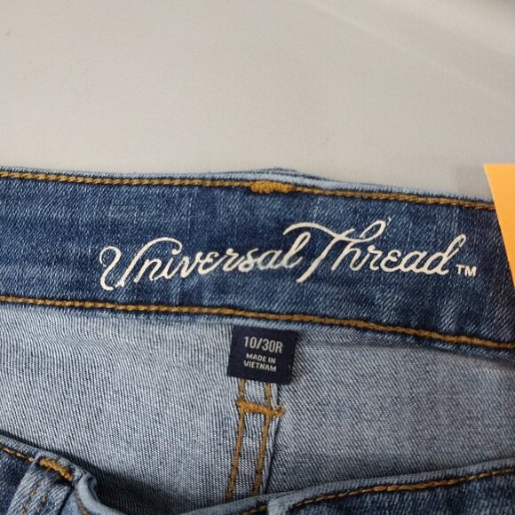 3037 Size 10 Universal Thread Upcycled Ruffle Leg Jeans - Picture 5 of 7